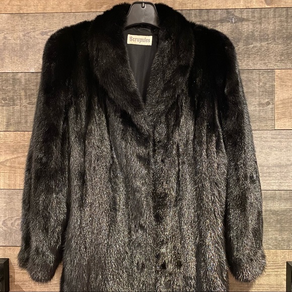 🌟HostPick🌟Real mink fur vintage coat - black - early 90s - Picture 3 of 17